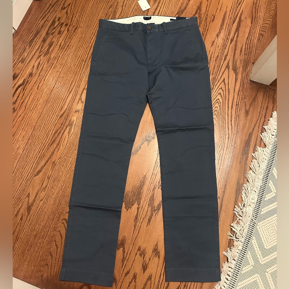 J. Crew Men's Navy Chinos - Straight Fit